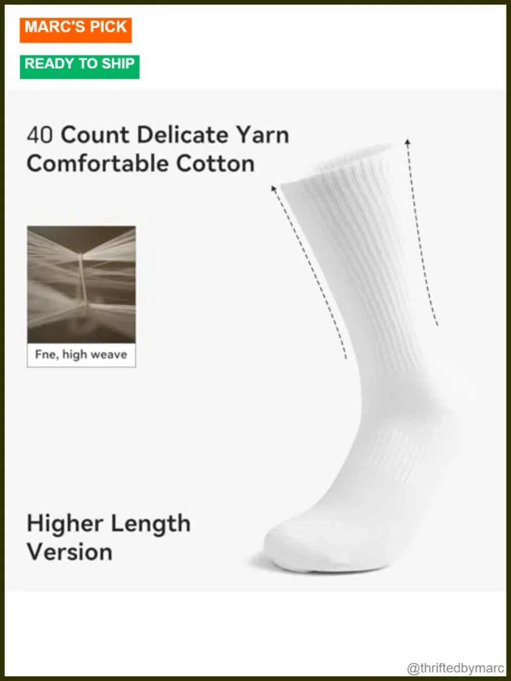 Cotton Cushioned Crew Socks with Arch Compression for Secure Fit